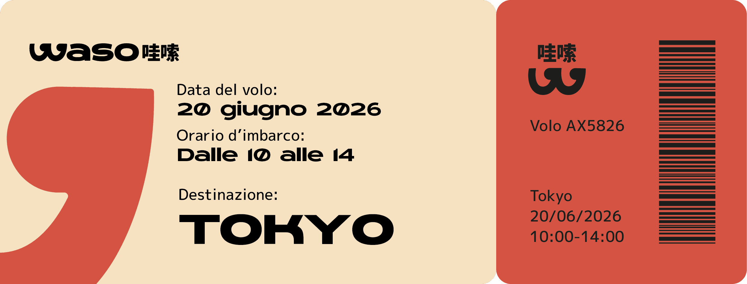 Boarding pass Tokyo